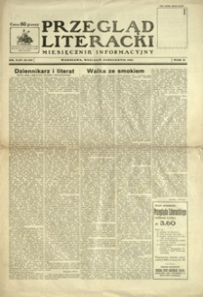 Przegląd Literacki : miesięcznik informacyjny. 1931, R. 2, nr 9-10 (wrzesień-październik)