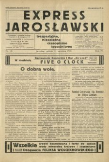 Express Jarosławski : bezpartyjne, niezależne czasopismo tygodniowe. 1931, R. 4, nr 15 (kwiecień)