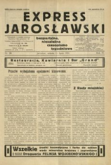 Express Jarosławski : bezpartyjne, niezależne czasopismo tygodniowe. 1931, R. 4, nr 28 (lipiec)