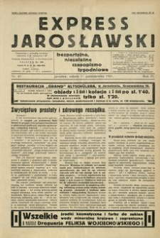 Express Jarosławski : bezpartyjne, niezależne czasopismo tygodniowe. 1931, R. 4, nr 42 (październik)