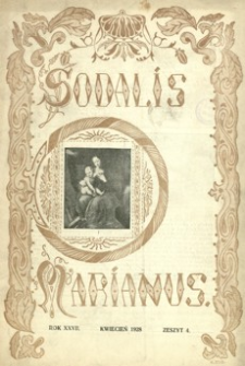 Sodalis Marianus. 1928, R. 27, nr 4 (kwiecień)