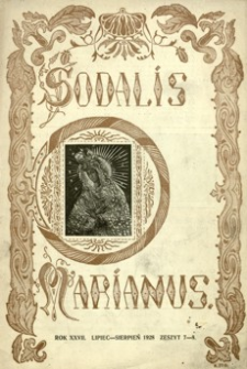 Sodalis Marianus. 1928, R. 27, nr 7-8 (lipiec-sierpień)