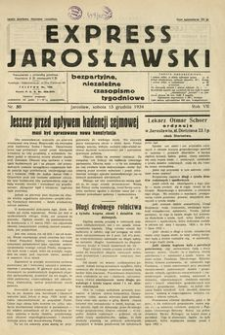 Express Jarosławski : bezpartyjne, niezależne czasopismo tygodniowe. 1934, R. 7, nr 50 (grudzień)