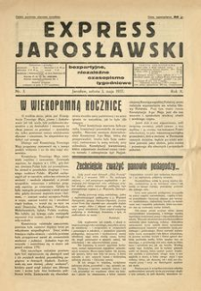 Express Jarosławski : bezpartyjne, niezależne czasopismo tygodniowe. 1937, R. 10, nr 3 (maj)