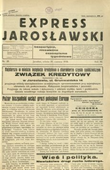 Express Jarosławski : bezpartyjne, niezależne czasopismo tygodniowe. 1938, R. 11, nr 25 (czerwiec)