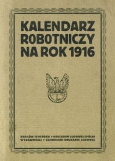 Kalendarz robotniczy na rok 1916