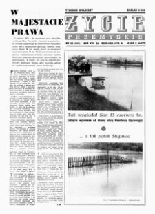 Życie Przemyskie : tygodnik społeczny. 1974, R. 8, nr 26 (347) (26 czerwca)