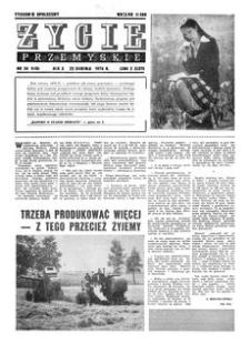 Życie Przemyskie : tygodnik społeczny. 1976, R. 10, nr 34 (460) (25 sierpnia)