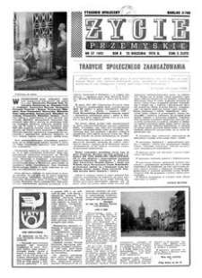 Życie Przemyskie : tygodnik społeczny. 1976, R. 10, nr 37 (463) (15 września)