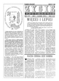 Życie Przemyskie : tygodnik społeczny. 1976, R. 10, nr 44 (470) (3 listopada)