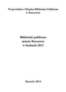 Biblioteki publiczne miasta Rzeszowa w liczbach 2013