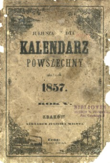 Juliusza Wildta Kalendarz Powszechny na rok 1857, R. 5