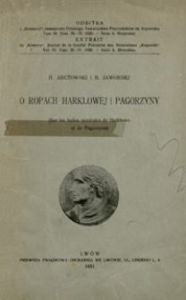 O ropach Harklowej i Pagorzyny = Sur les huiles minérales de Harklowa et de Pagorzyna