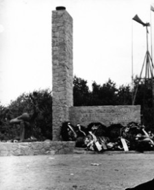 [Pustków pow. dębicki. Pomnik „Pamięci pomordowanych przez hitlerowców w obozie zagłady Pustków w latach 1940-1944” nr 2] [Fotografia]