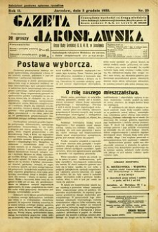 Gazeta Jarosławska : organ Rady Grodzkiej B. B. W. R. w Jarosławiu. 1933, R. 2, nr 25 (3 grudnia)