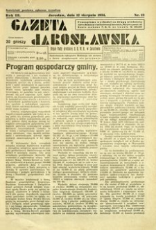 Gazeta Jarosławska : organ Rady Grodzkiej B. B. W. R. w Jarosławiu. 1934, R. 3, nr 16 (12 sierpnia)