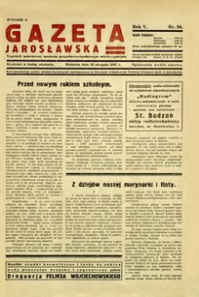Gazeta Jarosławska : tygodnik poświęcony sprawom gospodarczo-społecznym miasta i powiatu. 1937, R. 5, nr 34 (29 sierpnia)