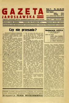 Gazeta Jarosławska : tygodnik poświęcony sprawom gospodarczo-społecznym miasta i powiatu. 1937, R. 5, nr 48-50 (12 grudnia)