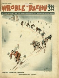 Wróble na Dachu : tygodnik satyryczno-humorystyczny. 1937, R. 8, nr 4 (24 stycznia)