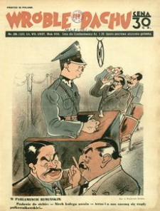 Wróble na Dachu : tygodnik satyryczno-humorystyczny. 1937, R. 8, nr 28 (11 lipca)