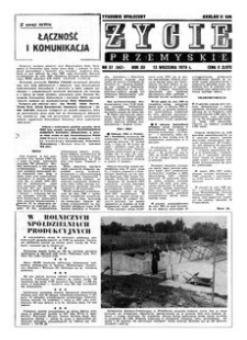 Życie Przemyskie : tygodnik społeczny. 1978, R. 12, nr 37 (567) (13 września)