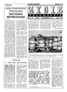 Życie Przemyskie : tygodnik społeczny. 1978, R. 12, nr 42 (572) (18 października)