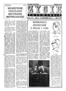 Życie Przemyskie : tygodnik społeczny. 1978, R. 12, nr 43 (573) (25 października)