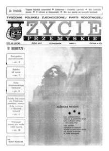 Życie Przemyskie : tygodnik Polskiej Zjednoczonej Partii Robotniczej. 1980, R. 14, nr 45 (679) (5 listopada)