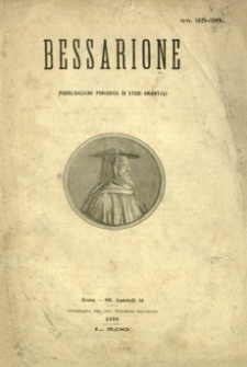 Bessarione : pubblicazione periodica di studi orientali. 1898, R. 3, nr 25-26 (lipiec-sierpień)