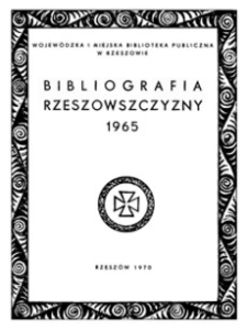 Bibliografia Rzeszowszczyzny 1965