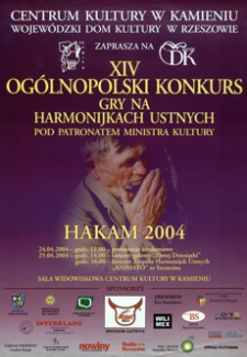 XIV Ogólnopolski Konkurs Gry na Harmonijkach Ustnych : Hakam 2004 [Plakat]