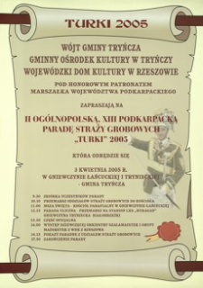 II Ogólnopolska, XIII Podkarpacka Parada Straży Wielkanocnych „Turki” 2005 [Plakat]