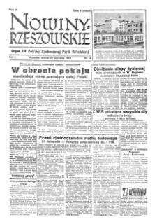 Nowiny Rzeszowskie : organ KW Polskiej Zjednoczonej Partii Robotniczej. 1949, R. 1, nr 13 (27 września)