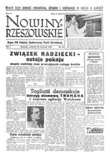 Nowiny Rzeszowskie : organ KW Polskiej Zjednoczonej Partii Robotniczej. 1949, R. 1, nr 15 (29 września)