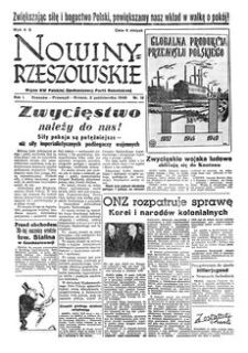 Nowiny Rzeszowskie : organ KW Polskiej Zjednoczonej Partii Robotniczej. 1949, R. 1, nr 18 (2 października)