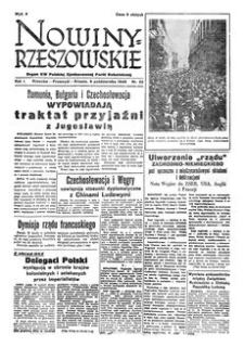 Nowiny Rzeszowskie : organ KW Polskiej Zjednoczonej Partii Robotniczej. 1949, R. 1, nr 22 (6 października)