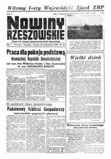 Nowiny Rzeszowskie : organ KW Polskiej Zjednoczonej Partii Robotniczej. 1949, R. 1, nr 45 (29 października)