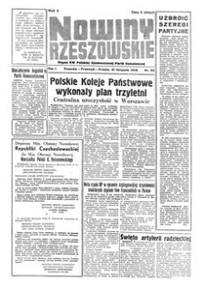Nowiny Rzeszowskie : organ KW Polskiej Zjednoczonej Partii Robotniczej. 1949, R. 1, nr 68 (21 listopada)