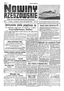 Nowiny Rzeszowskie : organ KW Polskiej Zjednoczonej Partii Robotniczej. 1949, R. 1, nr 72 (25 listopada)