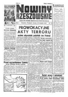 Nowiny Rzeszowskie : organ KW Polskiej Zjednoczonej Partii Robotniczej. 1949, R. 1, nr 73 (26 listopada)