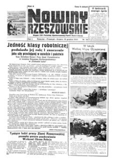 Nowiny Rzeszowskie : organ KW Polskiej Zjednoczonej Partii Robotniczej. 1949, R. 1, nr 92 (15 grudnia)