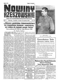 Nowiny Rzeszowskie : organ KW Polskiej Zjednoczonej Partii Robotniczej. 1949, R. 1, nr 99 (22 grudnia)