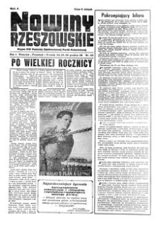 Nowiny Rzeszowskie : organ KW Polskiej Zjednoczonej Partii Robotniczej. 1949, R. 1, nr 101 (24-26 grudnia)