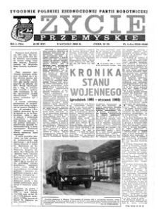 Życie Przemyskie : tygodnik Polskiej Zjednoczonej Partii Robotniczej. 1982, R. 16, nr 1 (736) (3 lutego)