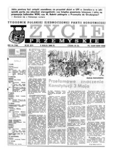 Życie Przemyskie : tygodnik Polskiej Zjednoczonej Partii Robotniczej. 1982, R. 16, nr 14 (749) (5 maja)