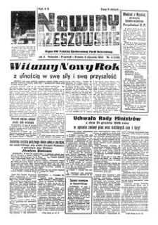 Nowiny Rzeszowskie : organ KW Polskiej Zjednoczonej Partii Robotniczej. 1950, R. 2, nr 2 (2 stycznia)