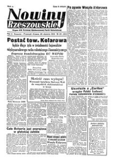 Nowiny Rzeszowskie : organ KW Polskiej Zjednoczonej Partii Robotniczej. 1950, R. 2, nr 25 (25 stycznia)