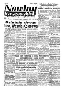 Nowiny Rzeszowskie : organ KW Polskiej Zjednoczonej Partii Robotniczej. 1950, R. 2, nr 26 (26 stycznia)
