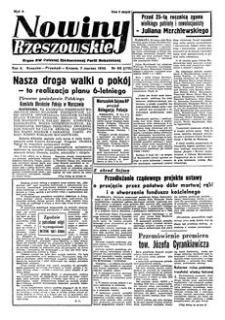 Nowiny Rzeszowskie : organ KW Polskiej Zjednoczonej Partii Robotniczej. 1950, R. 2, nr 66 (7 marca)