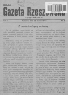 Gazeta Rzeszowska. 1945, R. 1, nr 9, 11, 15